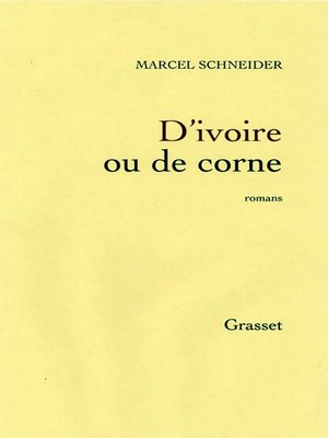 cover image of D'ivoire ou de corne